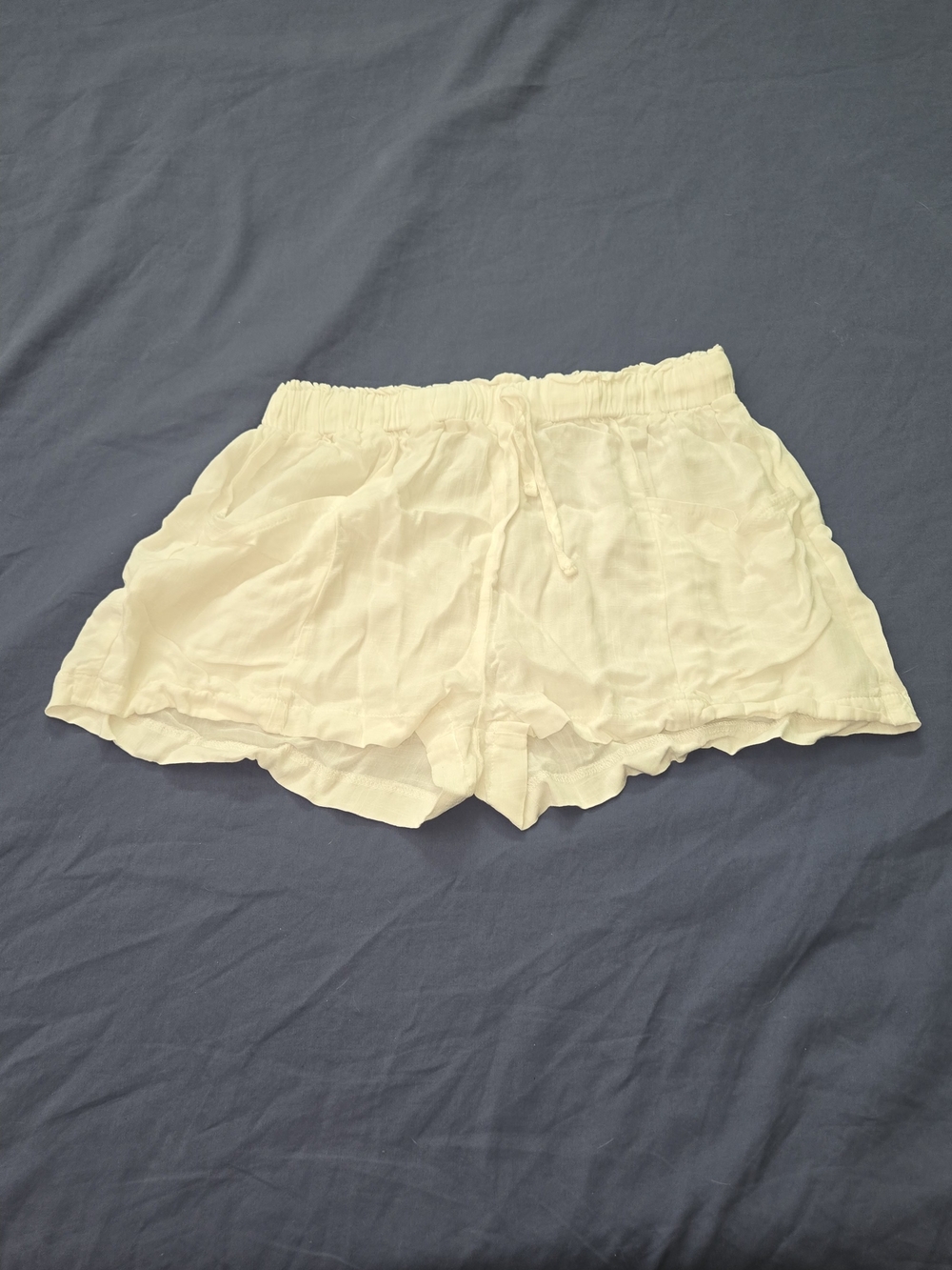 Light Cream Women's Drawstring Lounge Shorts